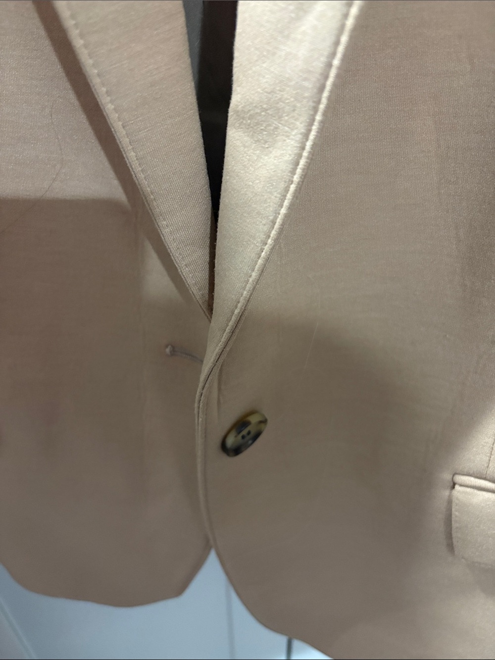Ann Taylor Tan Single-Button Blazer - Picture 3 of 5